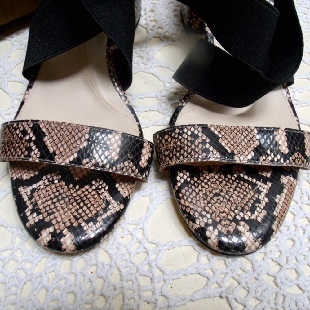 Cole Haan Grand Women's Leather Snake Print Heeled Sandals 8.5 - Picture 11 of 11